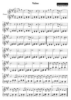 evgeny grinko valse piano notes